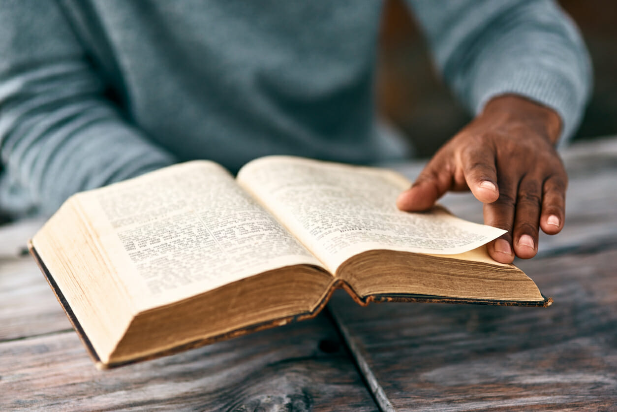 Man reading a book