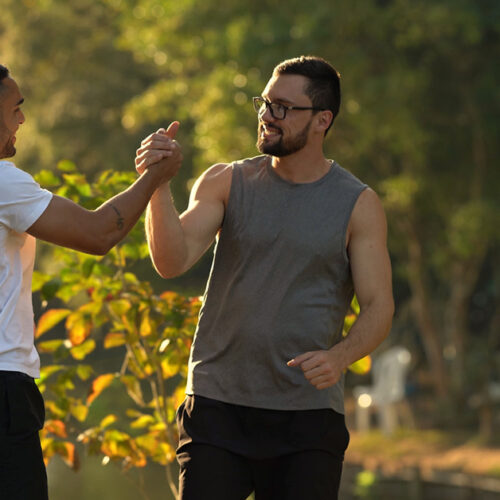 Two friends respect each other