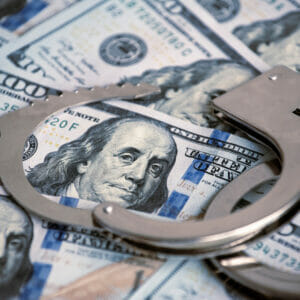Money and handcuffs