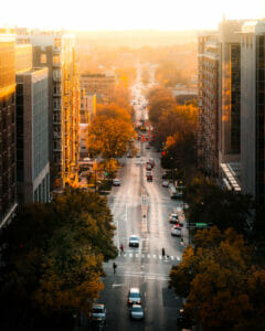 Street in Madison, Wisconsin