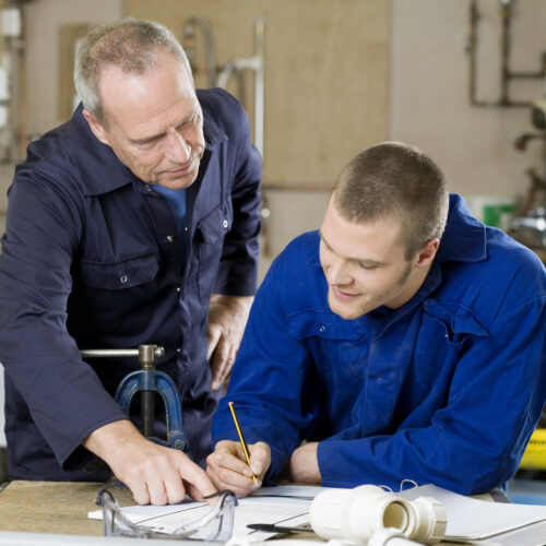 Plumber and apprentice