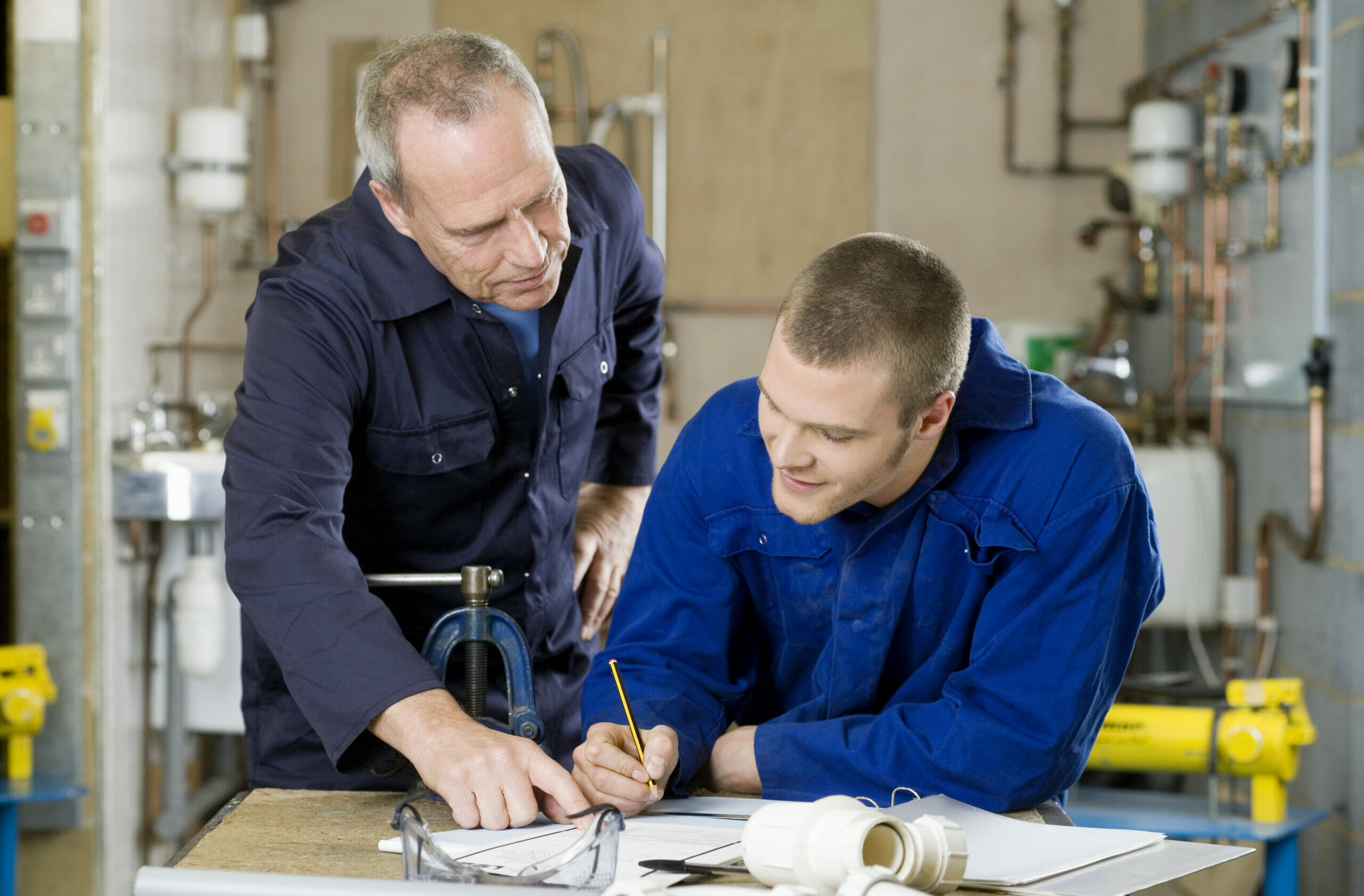 Plumber and apprentice