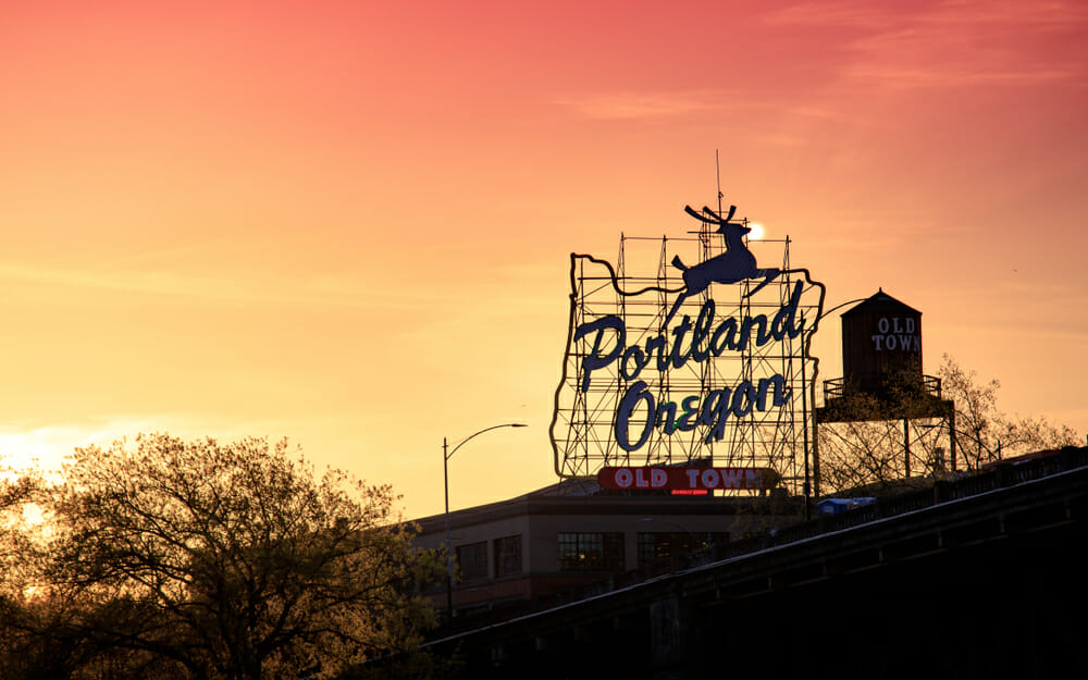 Portland, Oregon sign