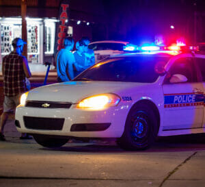 Florida police at night