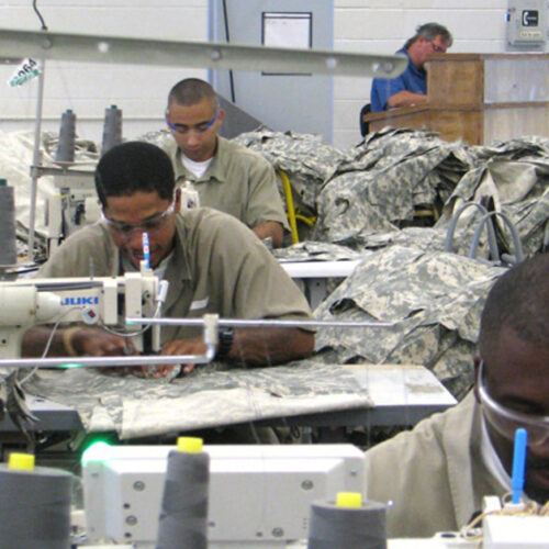 Inmates working