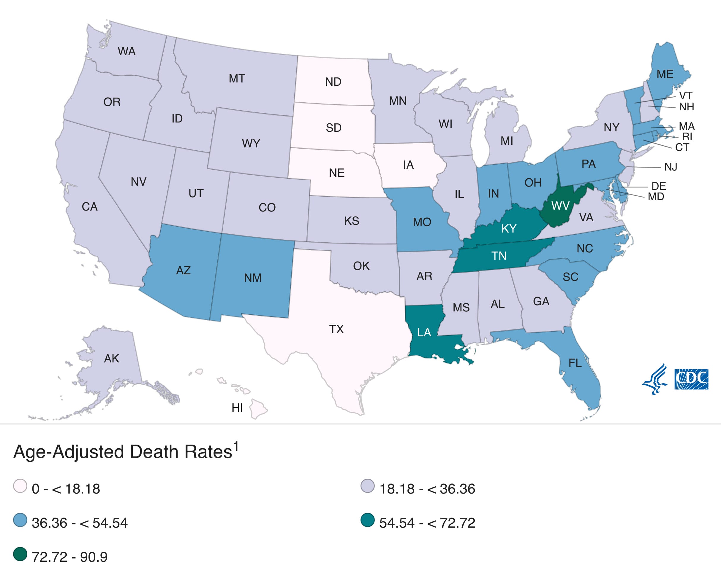Drug Overdose Mortality by State
