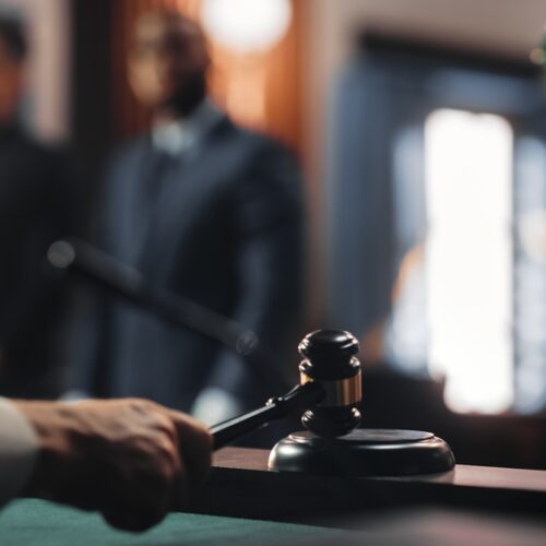 Blurred court room